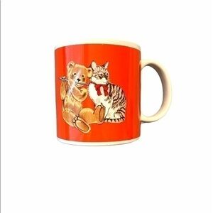 Schmid Gordon Fraser Christmas Song Of Love Mug Teddy Bear with Flute Kitty Cat